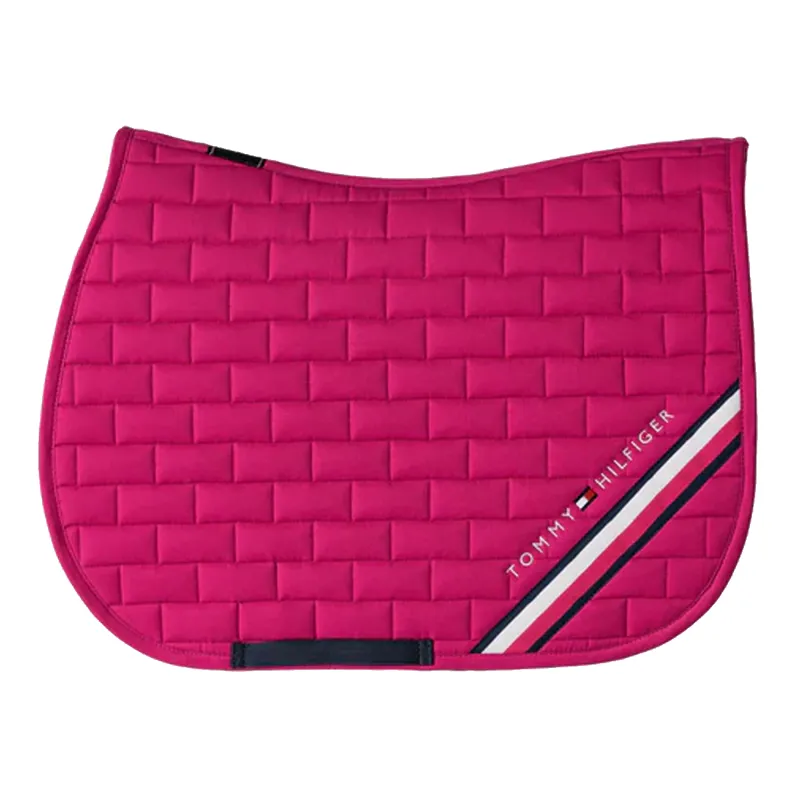 Tommy Hilfiger Global Stripe Dressage Saddlepad - Hot Magenta